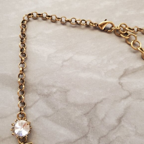 ✨ Stella and Dot Fleurette Rhinestone Crystal Bib Statement Necklace ✨ - Picture 2 of 16